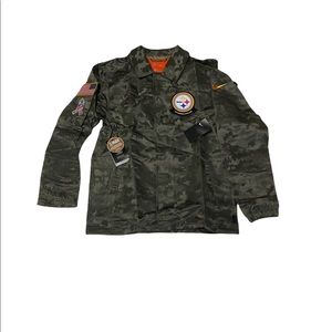 Pittsburgh Steelers Nike Men’s Button Down Salute To Service Jacket Medium
